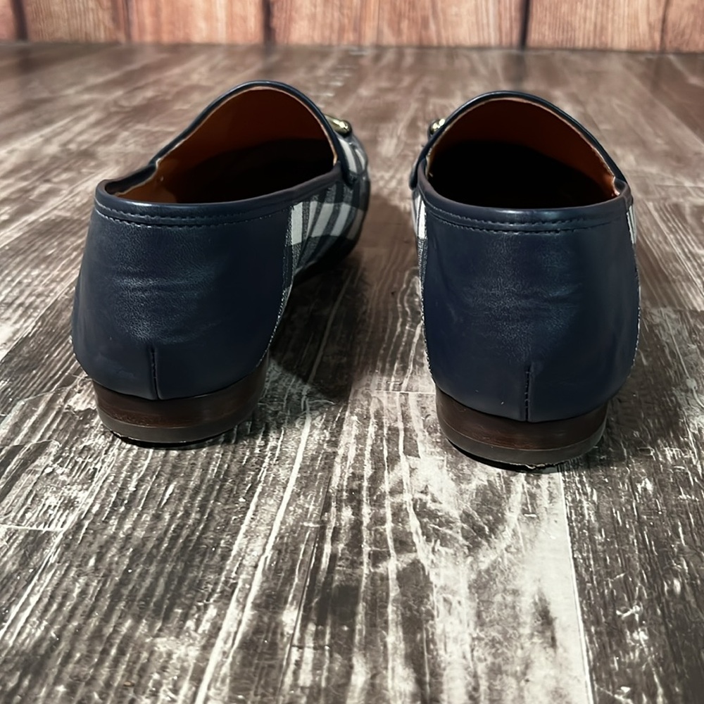 Coach Haley Loafer With Navy Gingham Print - Picture 6 of 11